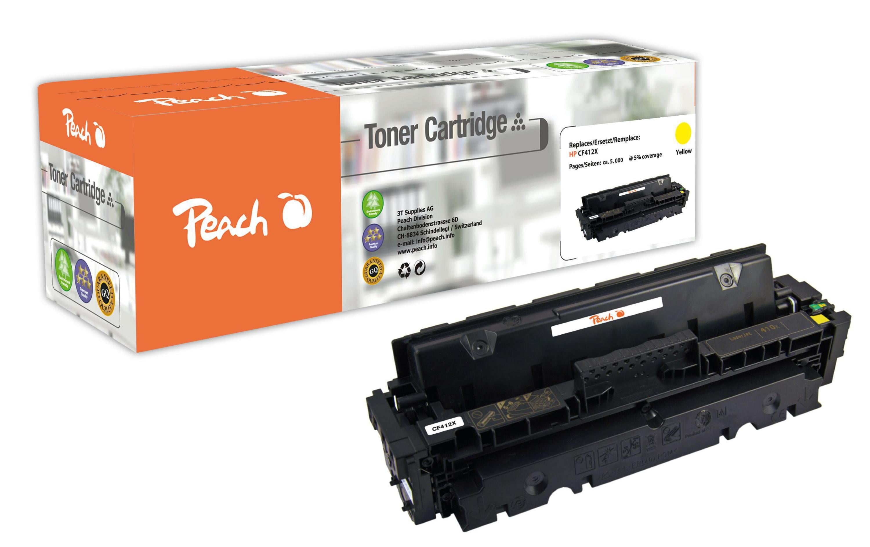 Peach Toner HP CF412X, No 410X Yellow, 5000 Seiten