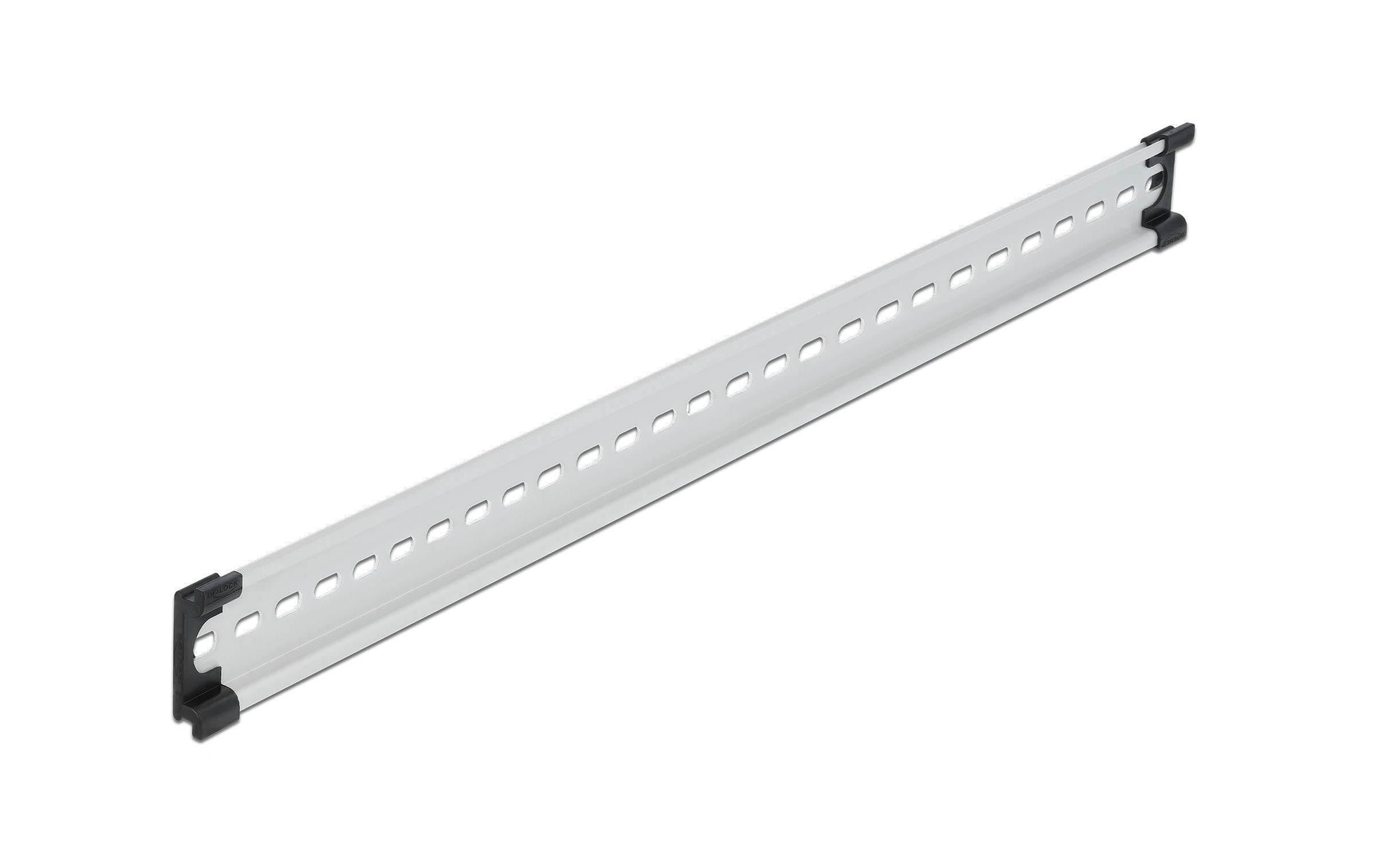 Delock Hutschiene 19", mit Schlitzlöcher 482 x 35 x 7.5mm, Aluminium