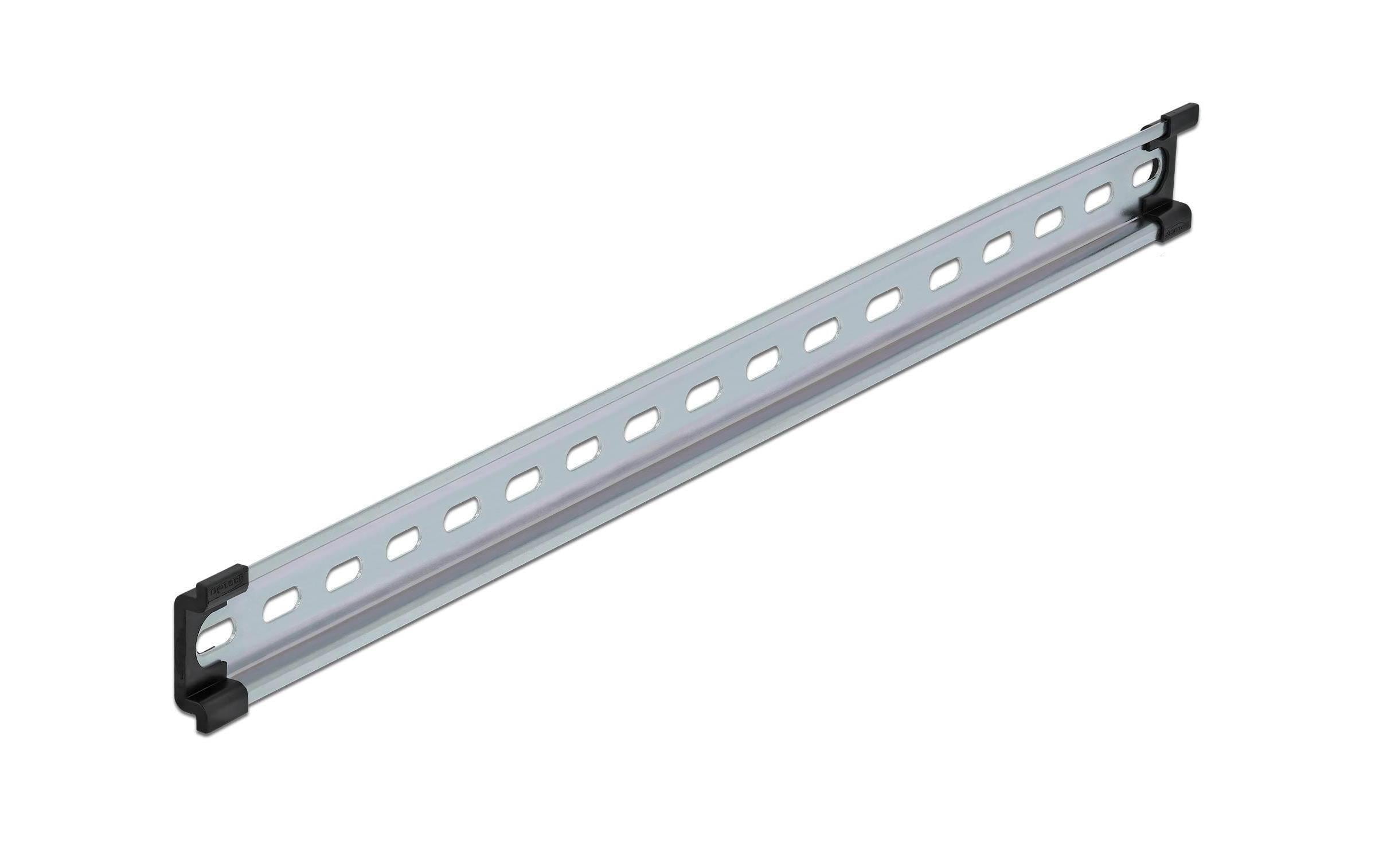 Delock Hutschiene 19", mit Schlitzlöcher 482 x 35 x 7.5mm, Stahl