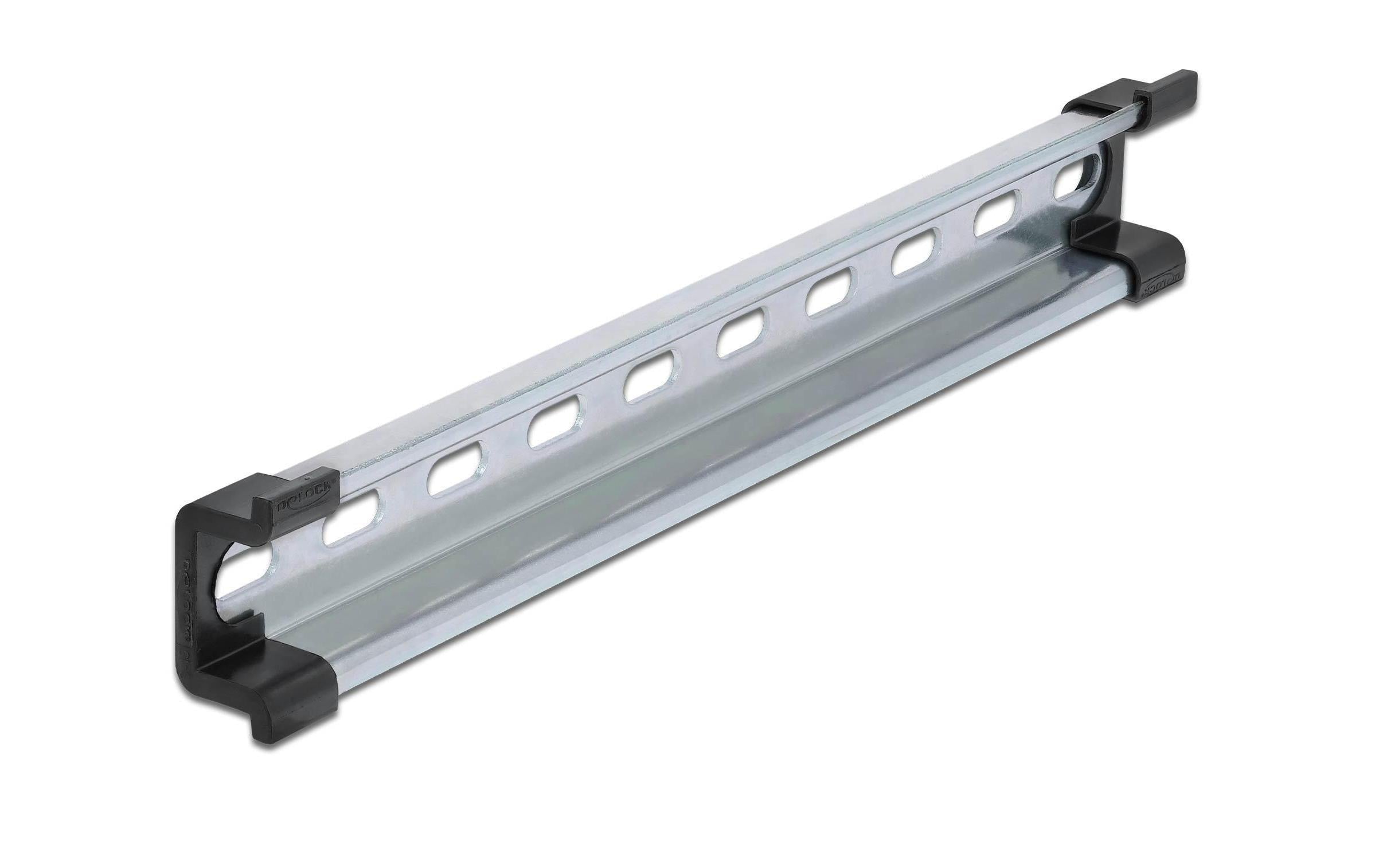 Delock Hutschiene 25cm, mit Schlitzlöcher 250 x 35 x 15 mm, Stahl