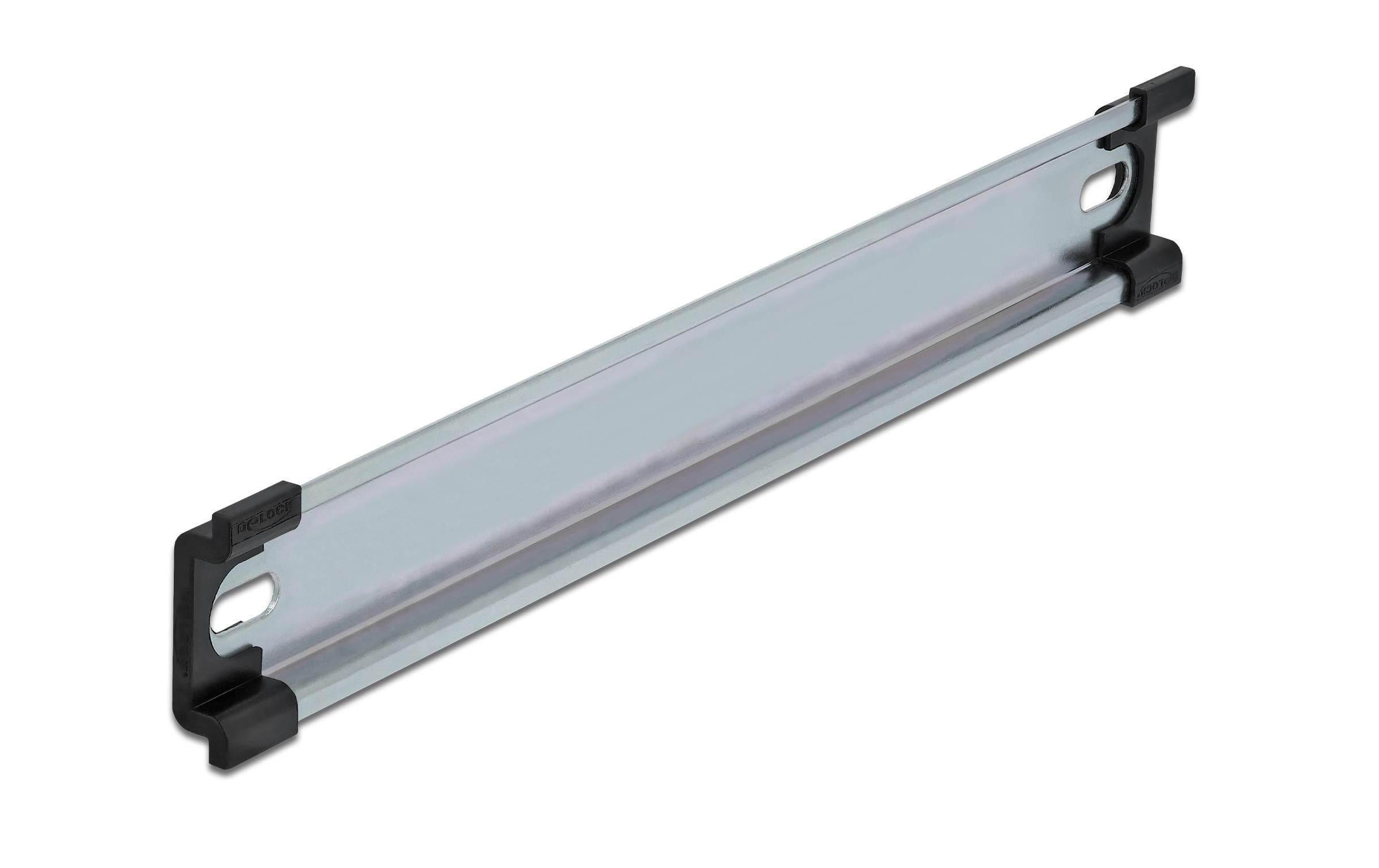 Delock Hutschiene 25cm, Befestigungslöcher 250 x 35 x 7.5mm, Stahl