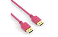 PureInstall, HDMI Kabel, 1.00m rot Dünnes, High-Speed mit Ethernet HDMI