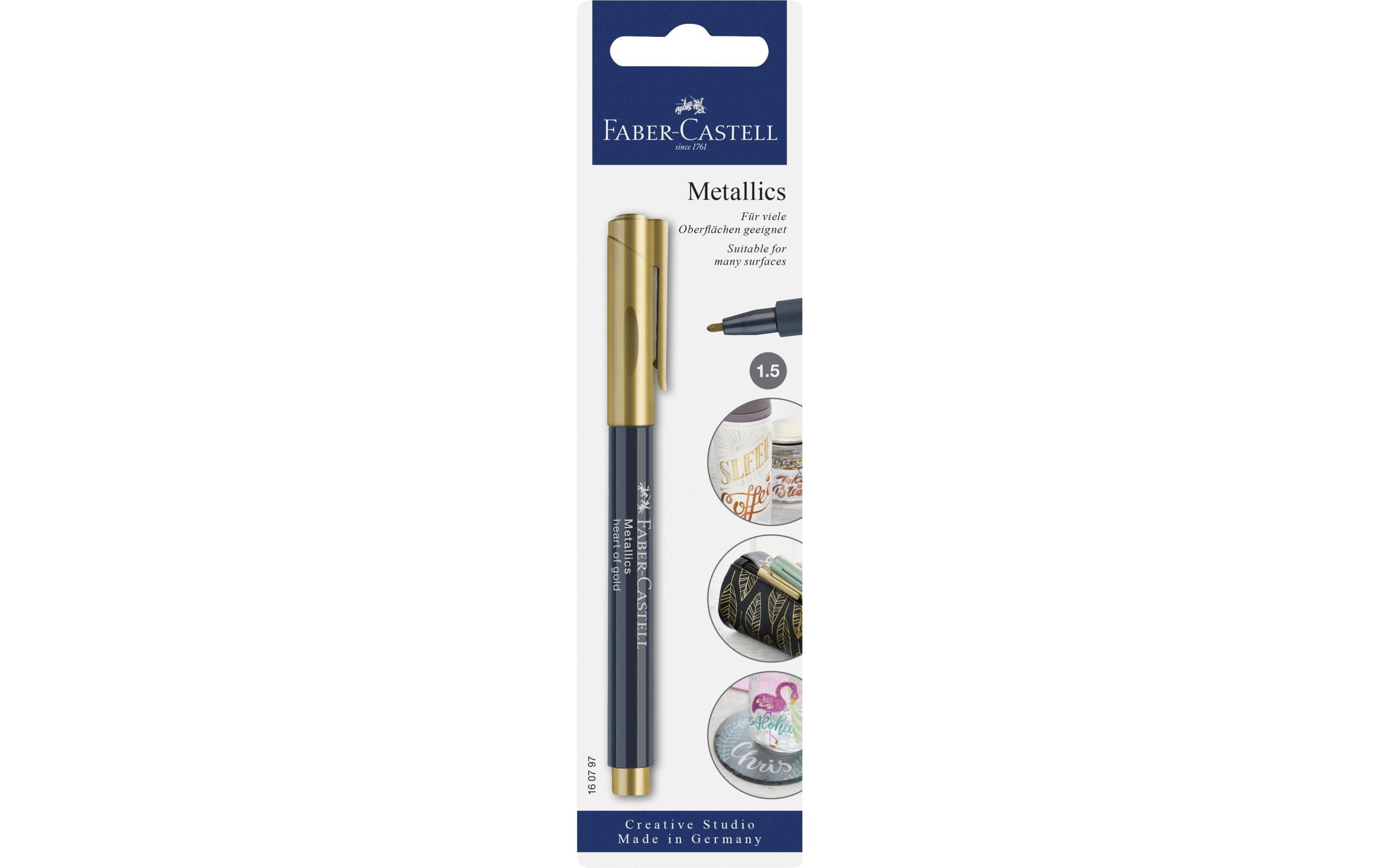 Faber-Castell Metallics Marker Gold 1 Stück Gold