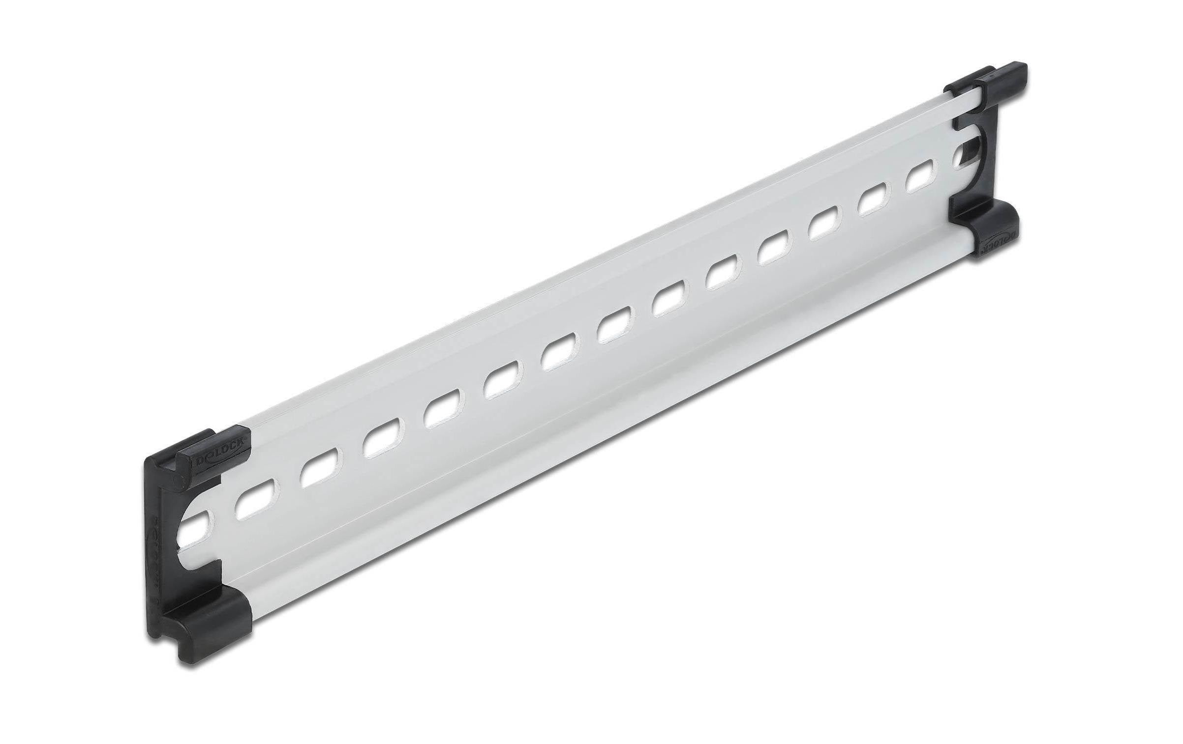 Delock Hutschiene 10", mit Schlitzlöcher 254 x 35 x 7.5mm, Aluminium