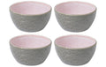 Bitz Schale 12cm Grau/Pink 4 Stk., D: 12cm, H: 6cm, Stoneware