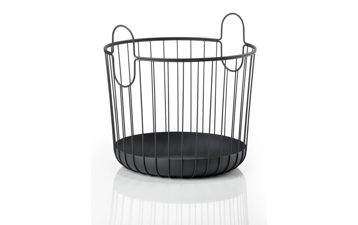 Zone Aufbewahrungskorb Inu schwarz D 40.6 cm H 41.1 cm, Metall