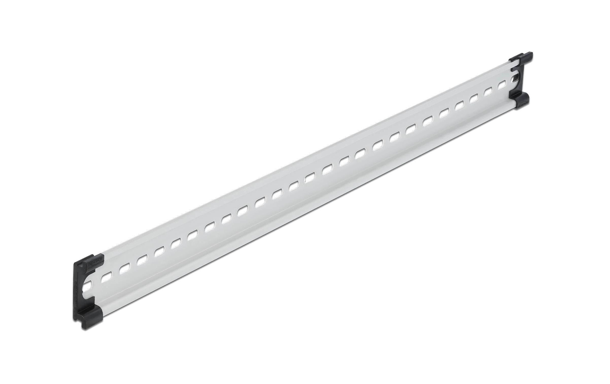 Delock Hutschiene 50cm, mit Schlitzlöcher 500 x 35 x 7.5mm, Aluminium