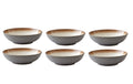 Bitz Pastateller 20cm Schwarz/Creme 6 Stk., D: 20cm H: 6cm, Stoneware