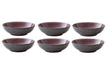 Bitz Pastateller 20cm Schwarz/Lila 6 Stk., D: 20cm H: 6cm, Stoneware