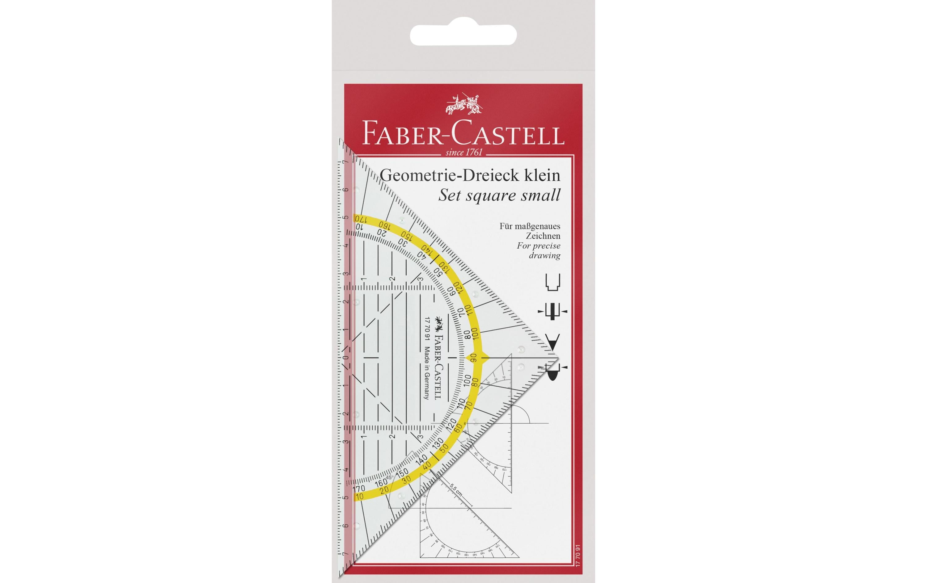 Faber-Castell Geodreieck 14 cm glasklar