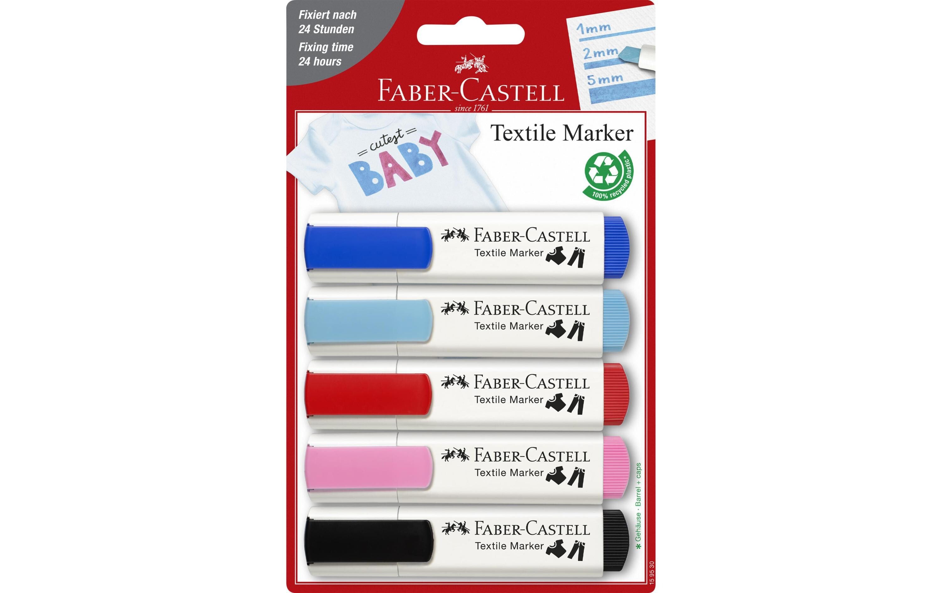 Faber-Castell Textilmarker Baby Edition 5er Etui