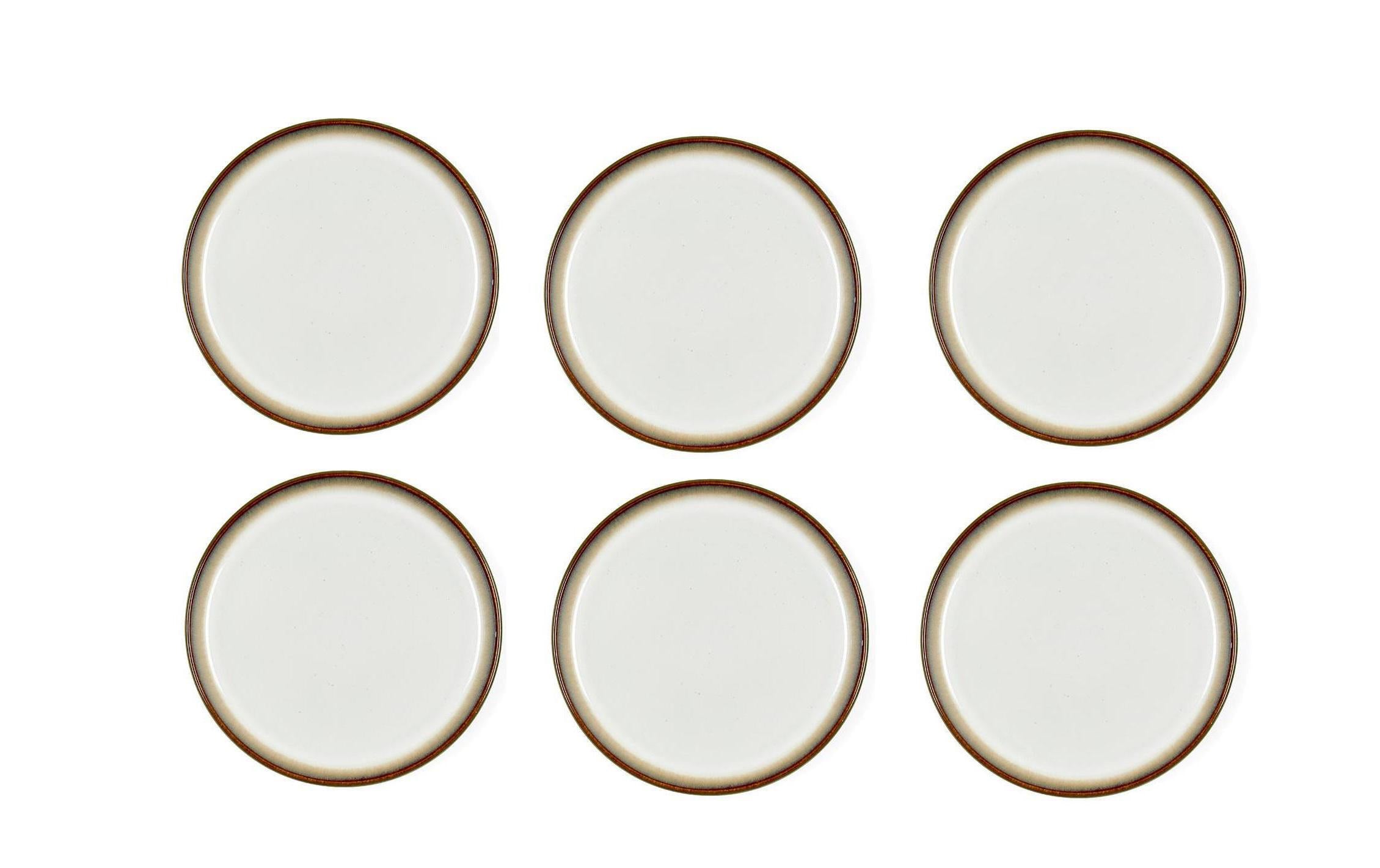Bitz Dessertteller 21cm grau/creme 6 Stk., D: 21cm, H: 2cm, Stoneware