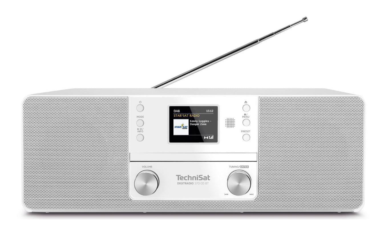 TechniSat DigitRadio 370 CD BT, weiss DAB+, CD, Bluetooth
