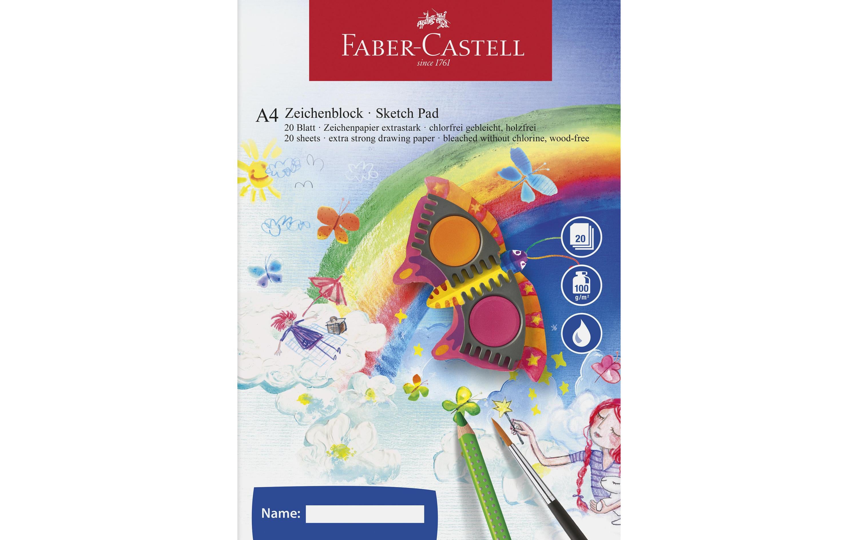 Faber-Castell Zeichenblock A4 20 Blatt, 100g/m2