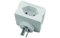 Reiseadapter Schweiz / USA, 3 polig Stecker USA / Buchse CH