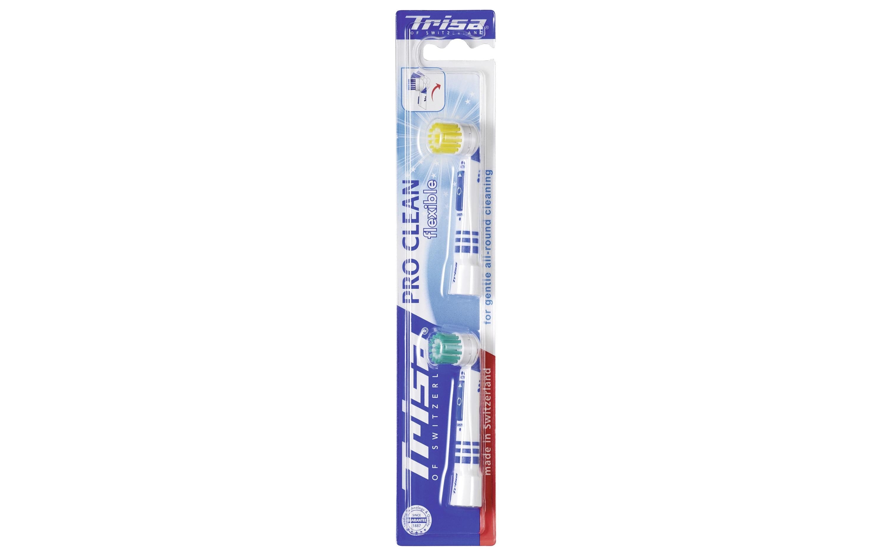 Trisa Ersatzbürste zu Pro Clean Prof. 2 Stk., flexibler Bürstenkopf