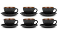 Bitz Kaffeetasse 240ml Schwarz/Ambe 6 Stück, V: 240ml, H: 6cm, D: 10cm