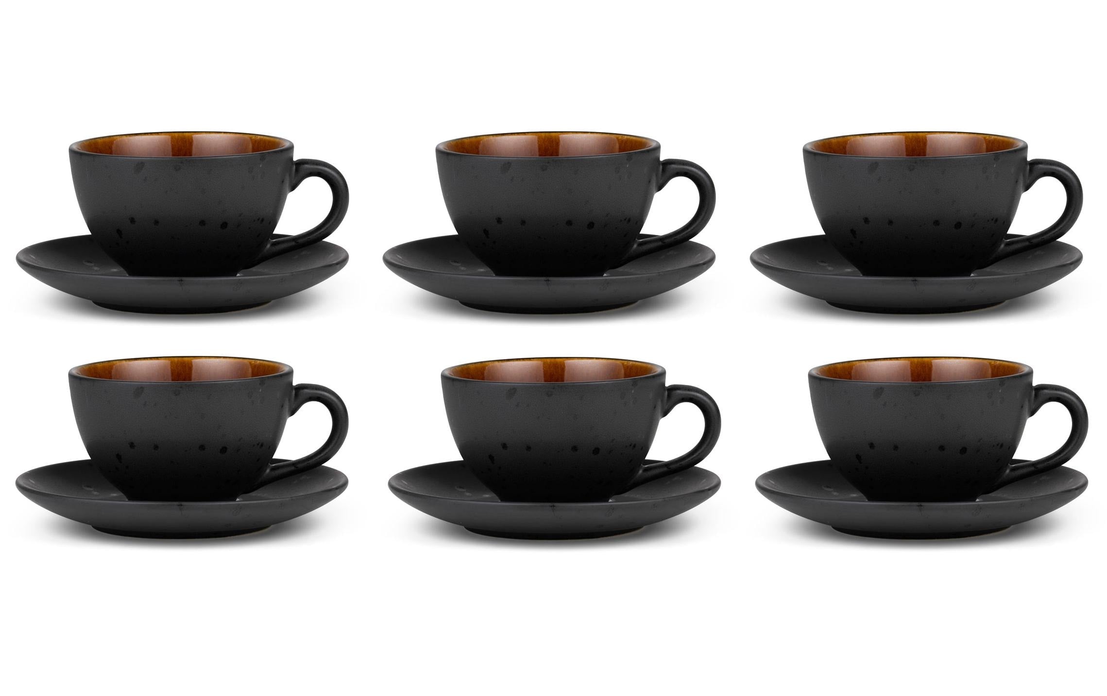 Bitz Kaffeetasse 240ml Schwarz/Ambe 6 Stück, V: 240ml, H: 6cm, D: 10cm