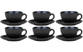 Bitz Kaffeetasse 240ml Schwarz/Blau 6 Stück, V: 240ml, H: 6cm, D: 10cm