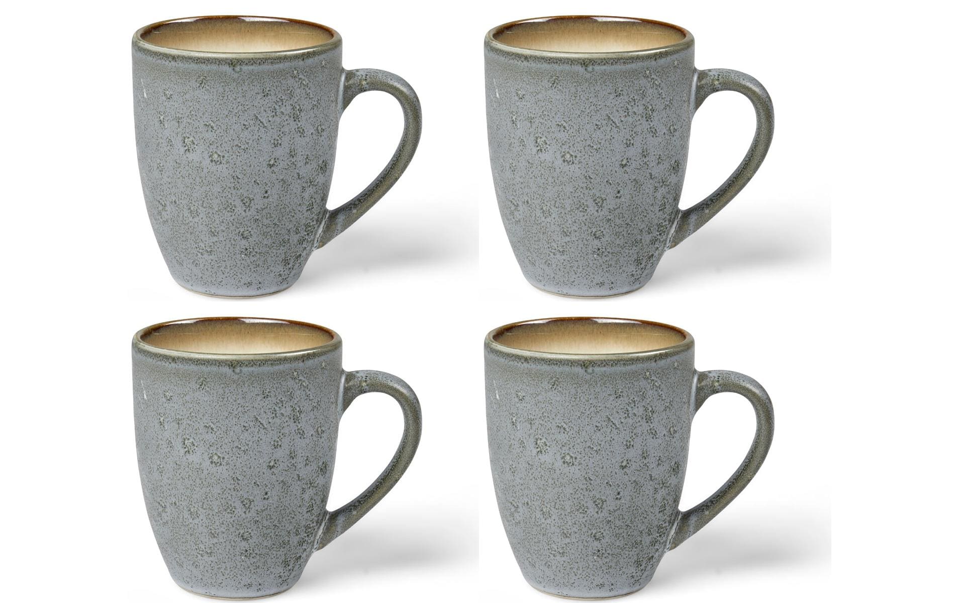 Bitz Kaffeetasse 300ml Grau/Creme 4 Stück, V: 300ml, H: 10cm, D: 8cm