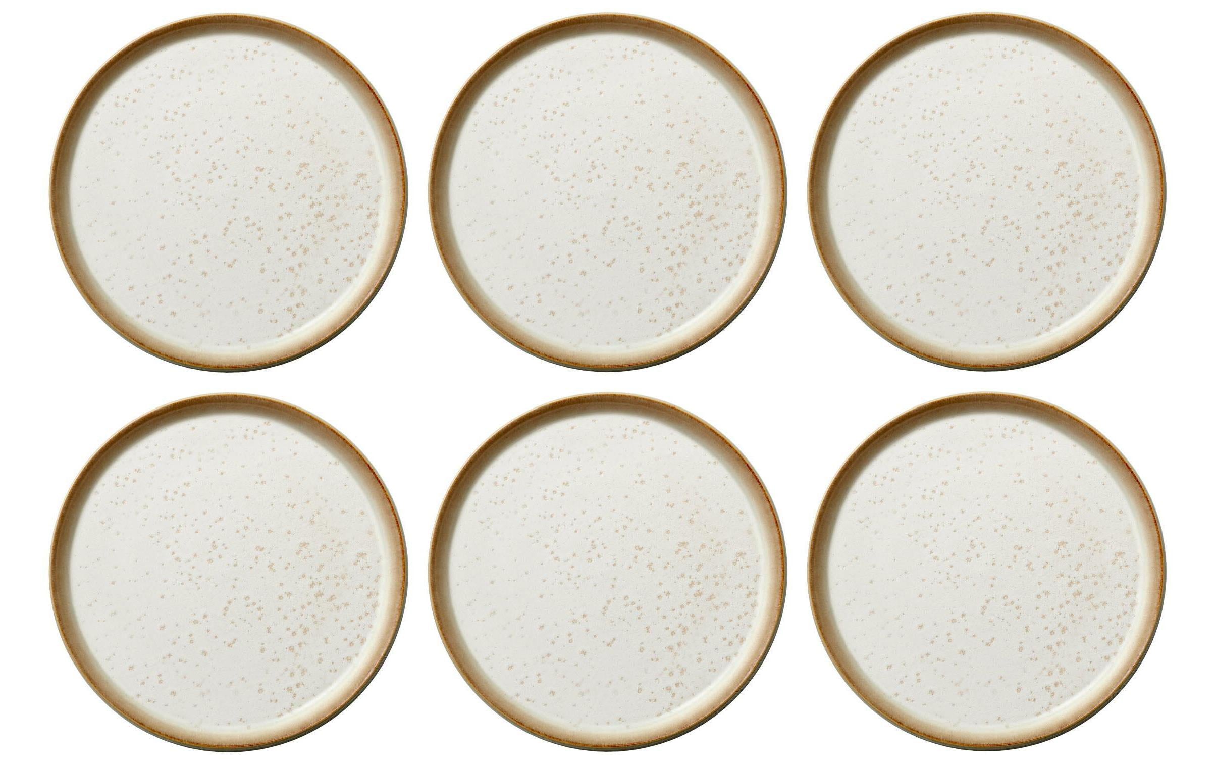 Bitz Dessertteller 21cm creme/creme 6 Stk., D: 21cm, H: 2cm, Stoneware