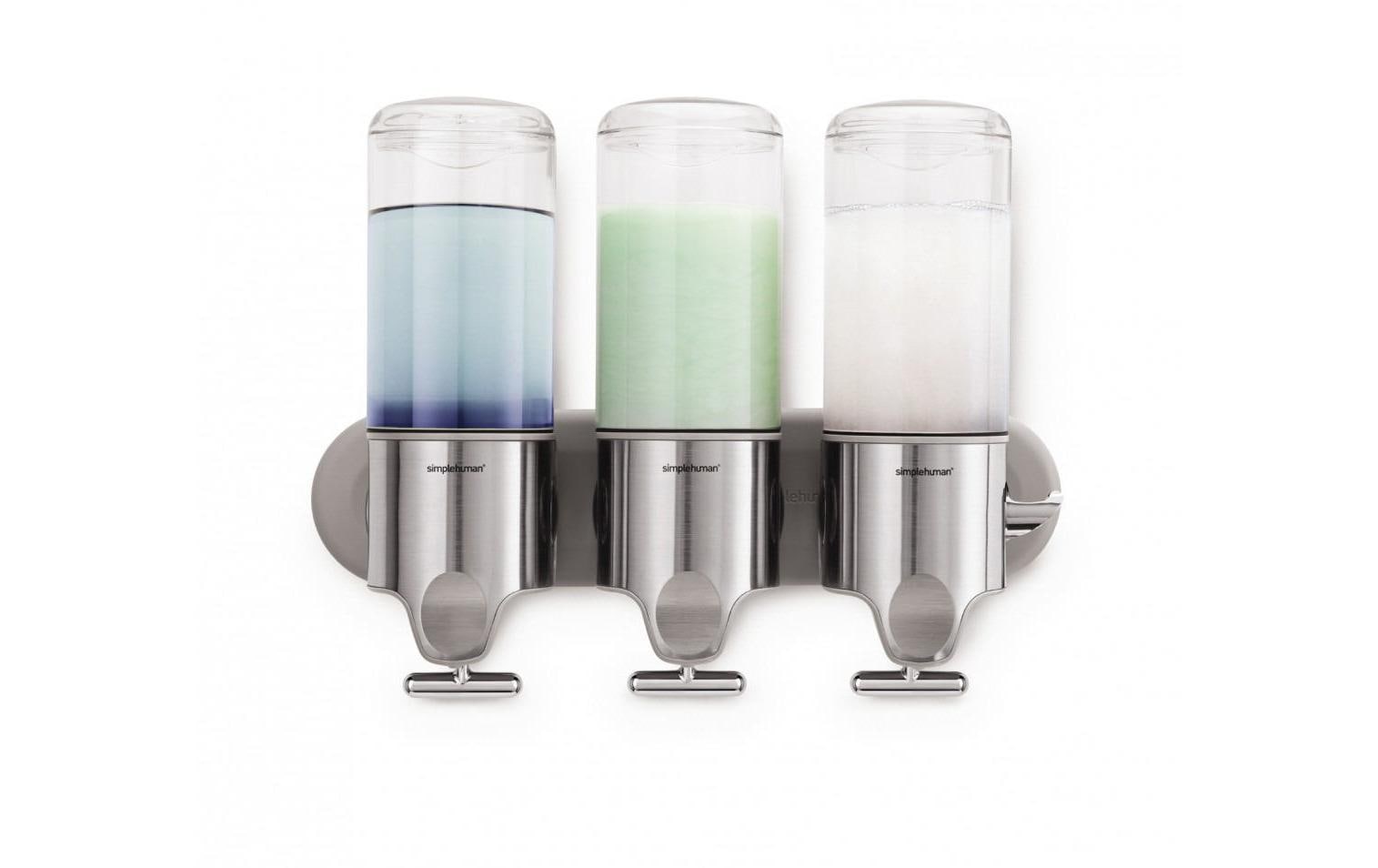 Simplehuman Dreifachspender mit Wandh. Fassungsvermögen 444ml