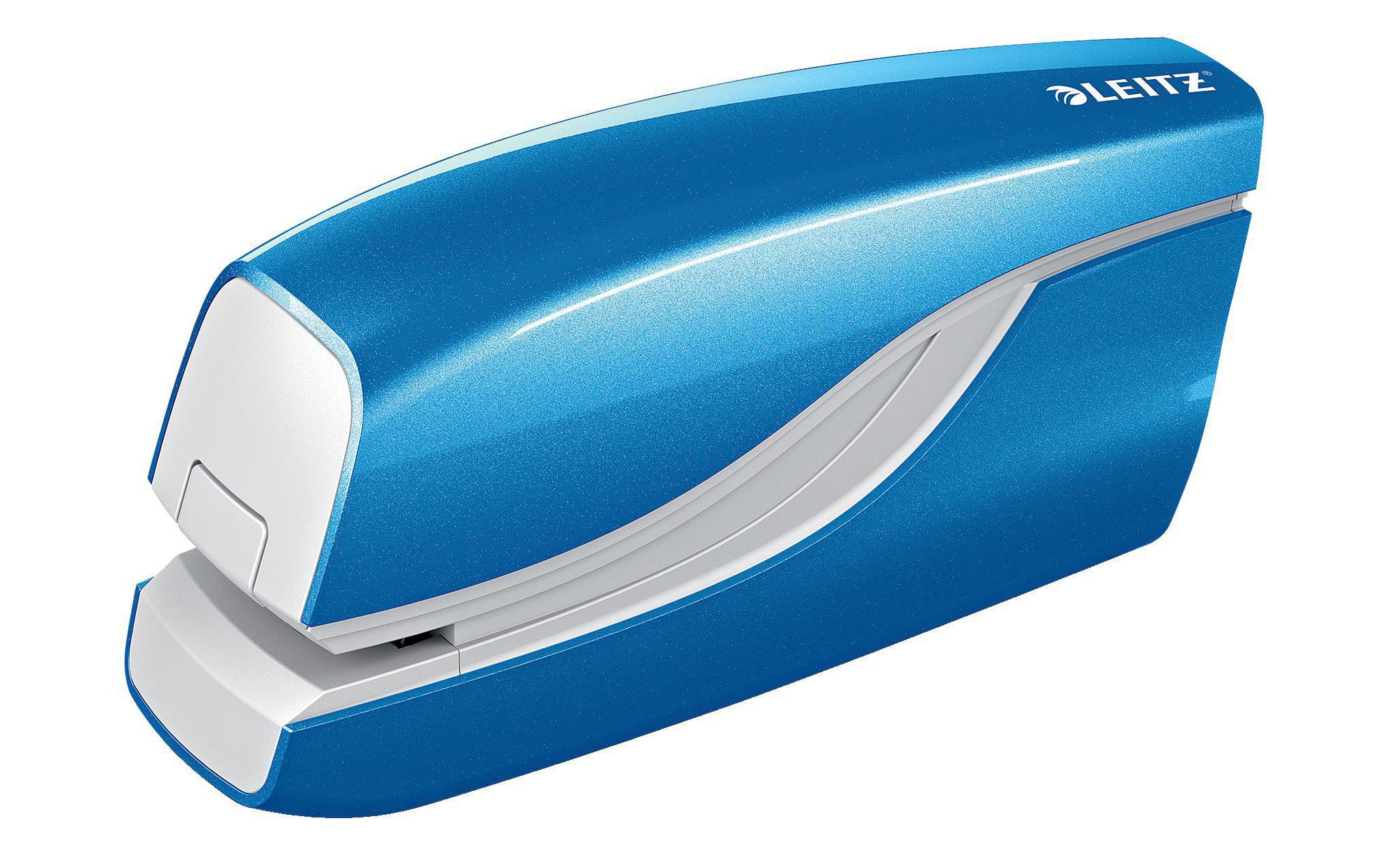 Leitz WOW Elektrisches Heftgerät NeXXt blau met., 10 Blatt, Batteriebetrieb