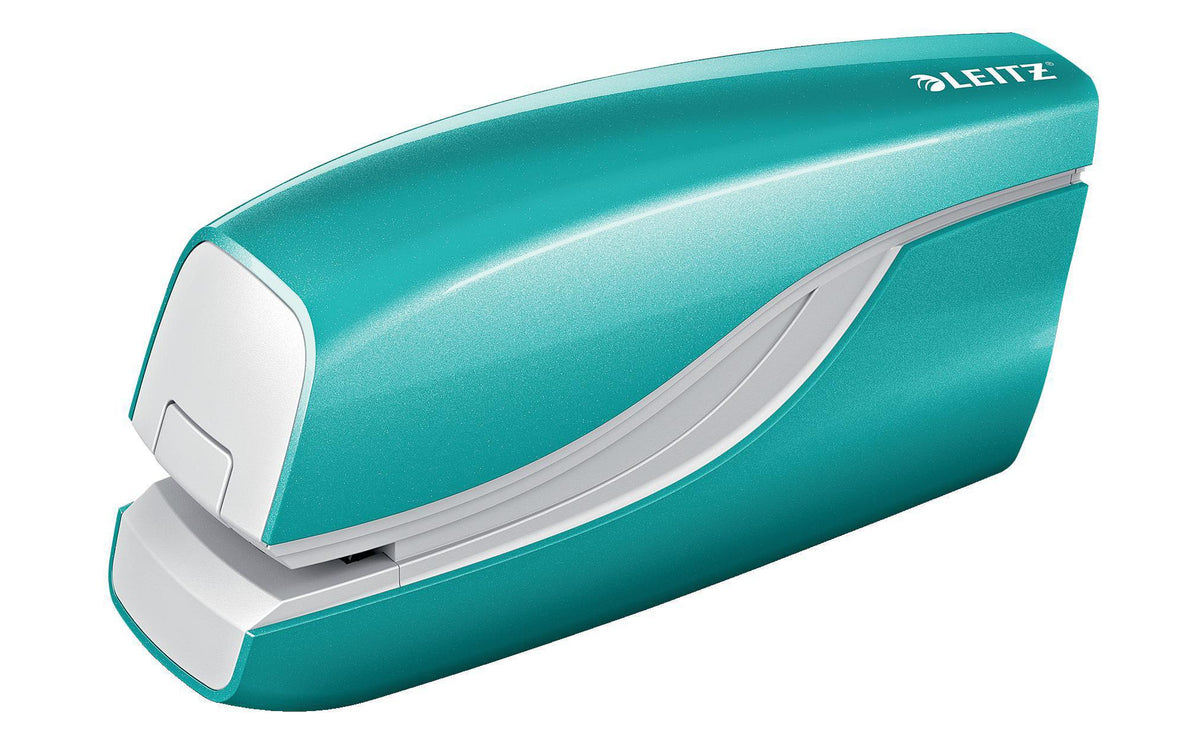Leitz WOW Elektrisches Heftgerät NeXXt eisblau met., 10 Blatt, Batteriebetrieb