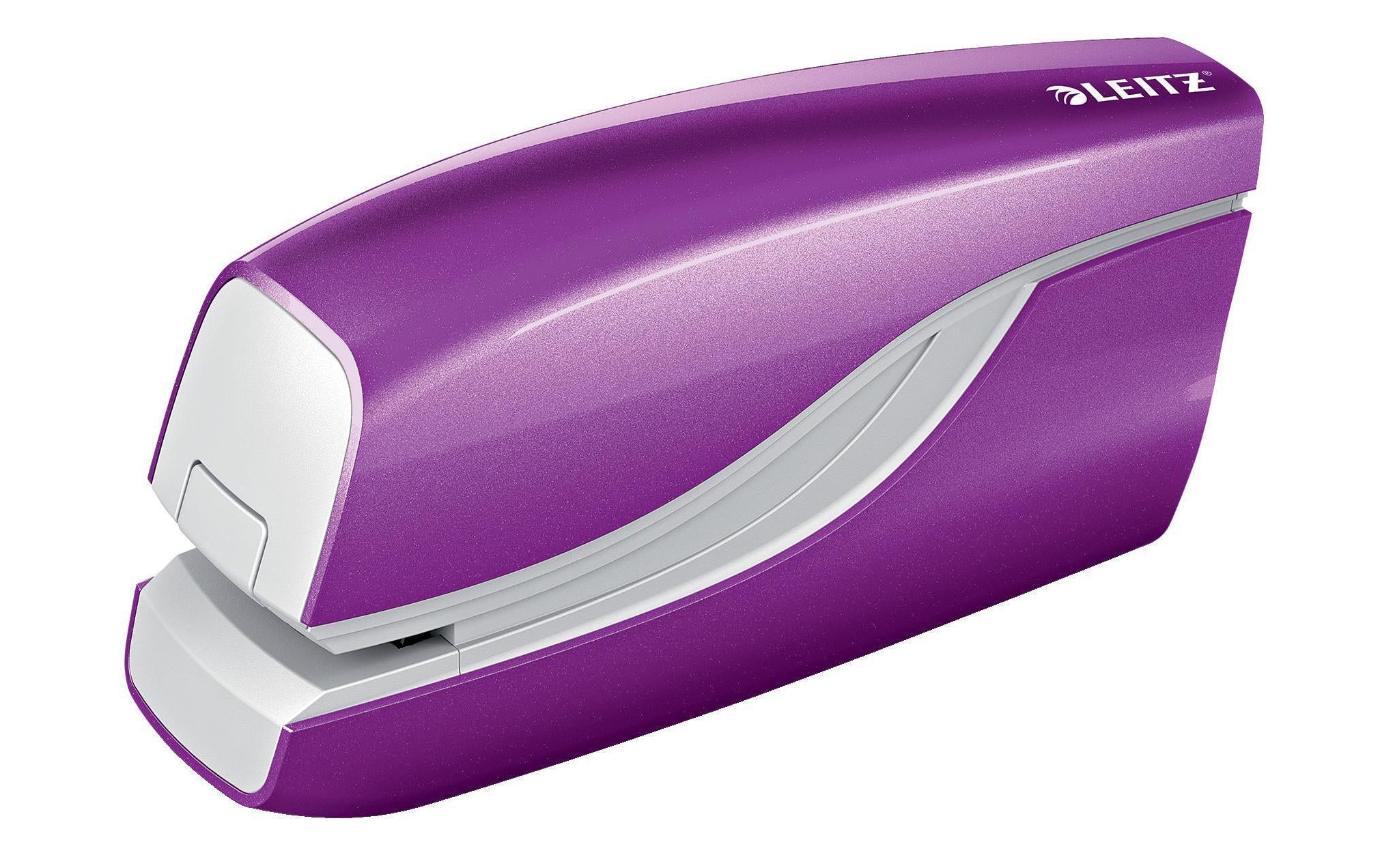 Leitz WOW Elektrisches Heftgerät NeXXt violett met., 10 Blatt, Batteriebetrieb