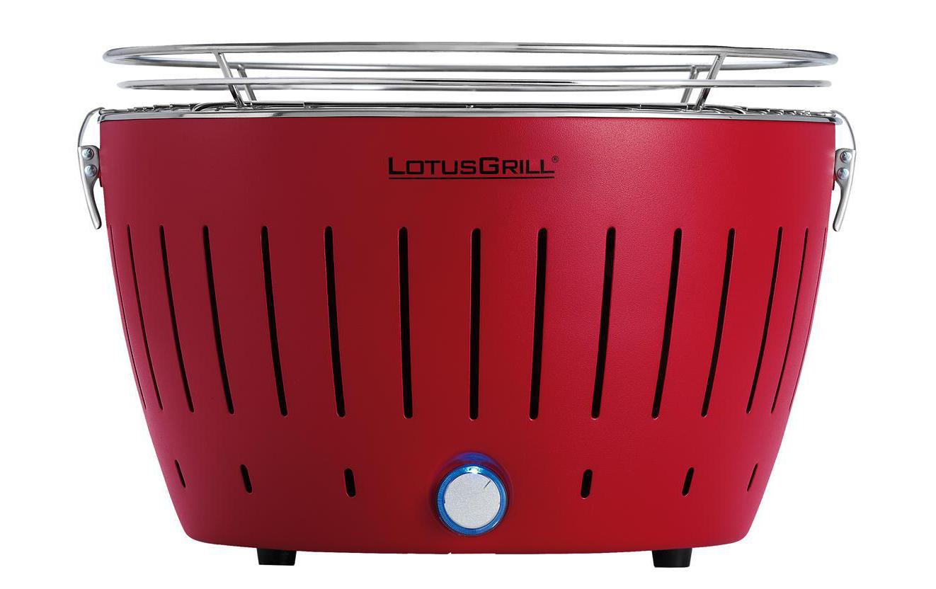 LotusGrill Tischgrill, feuerrot 32 cm Grillfläche, mit USB