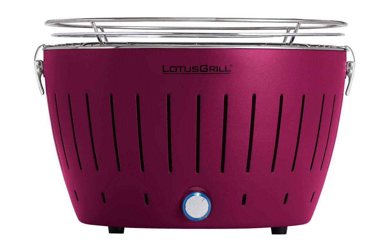 LotusGrill Tischgrill, pflaumenlila 32 cm Grillfläche, mit USB