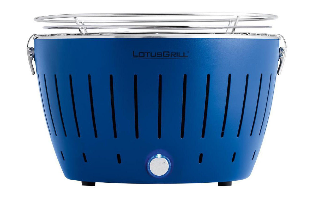 LotusGrill Tischgrill, tiefblau 32 cm Grillfläche, mit USB