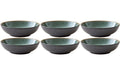 Bitz Pastateller 20cm Schwarz/Grün 6 Stk., D: 20cm H: 6cm, Stoneware