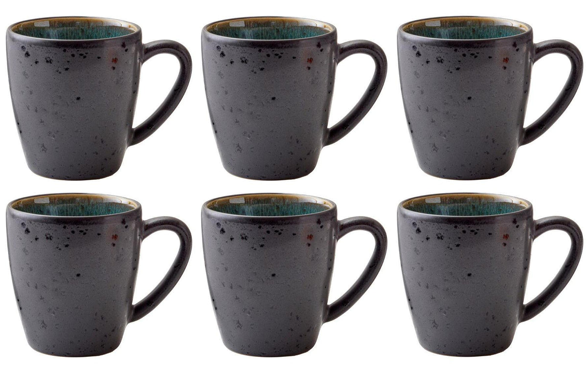 Bitz, Kaffeetasse 190 ml, 6 Stück, Grün/Sch 6 Stück, V: 190ml, H: 8cm, D: 6.8cm