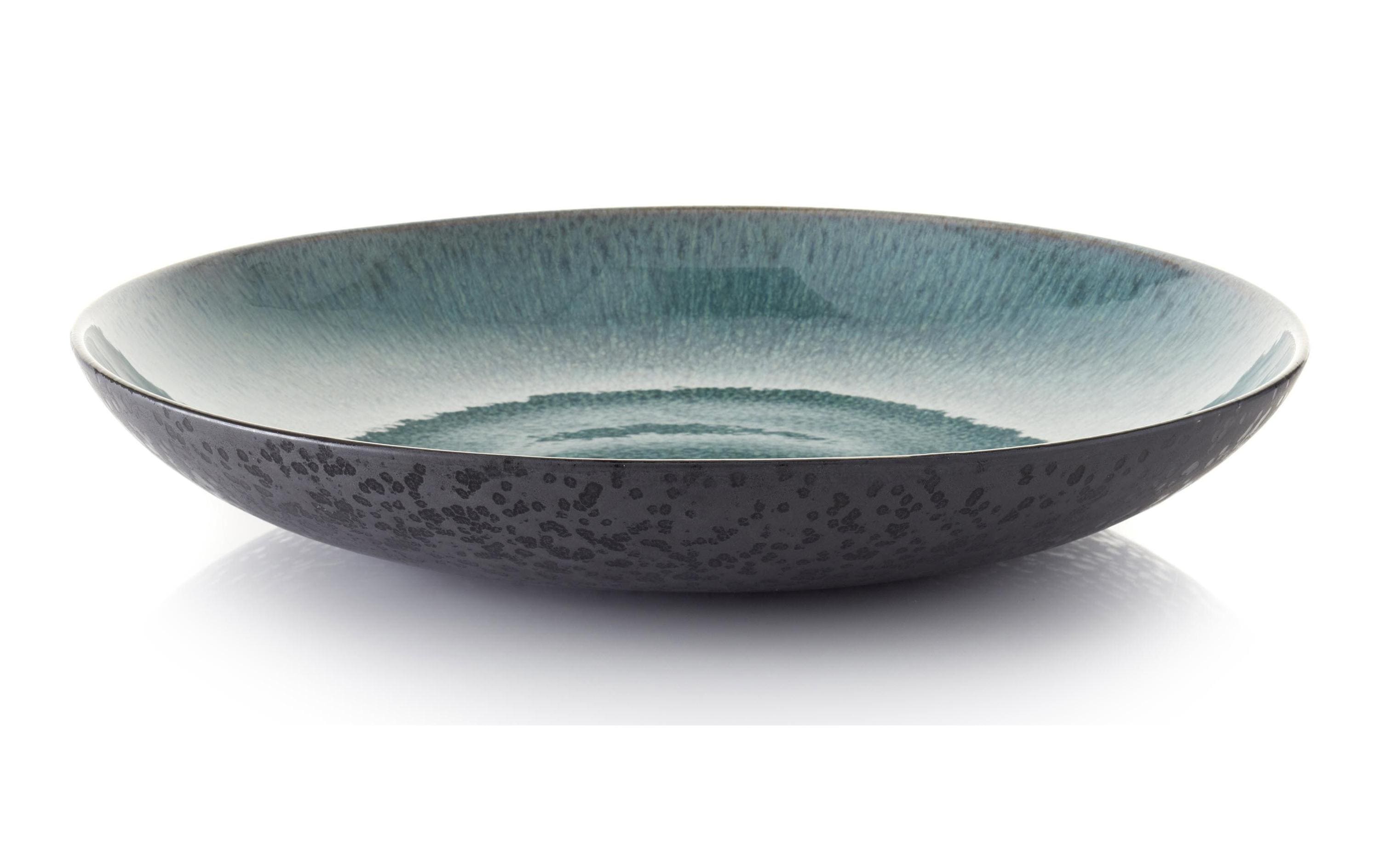 Bitz Servierplatte 40cm schwarz/grün 1 Stück, Stoneware