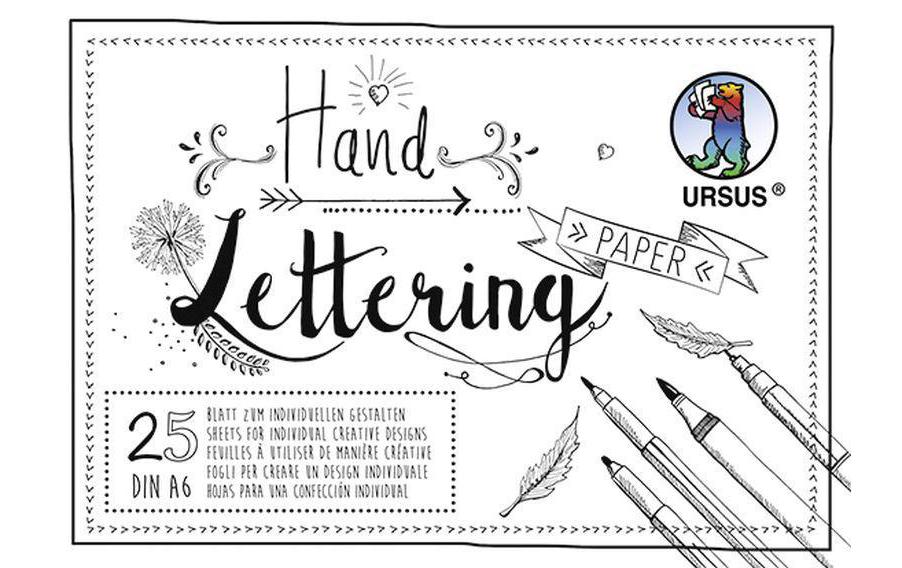 URSUS Handlettering Paper A6 25 Blatt, 200g, weiss