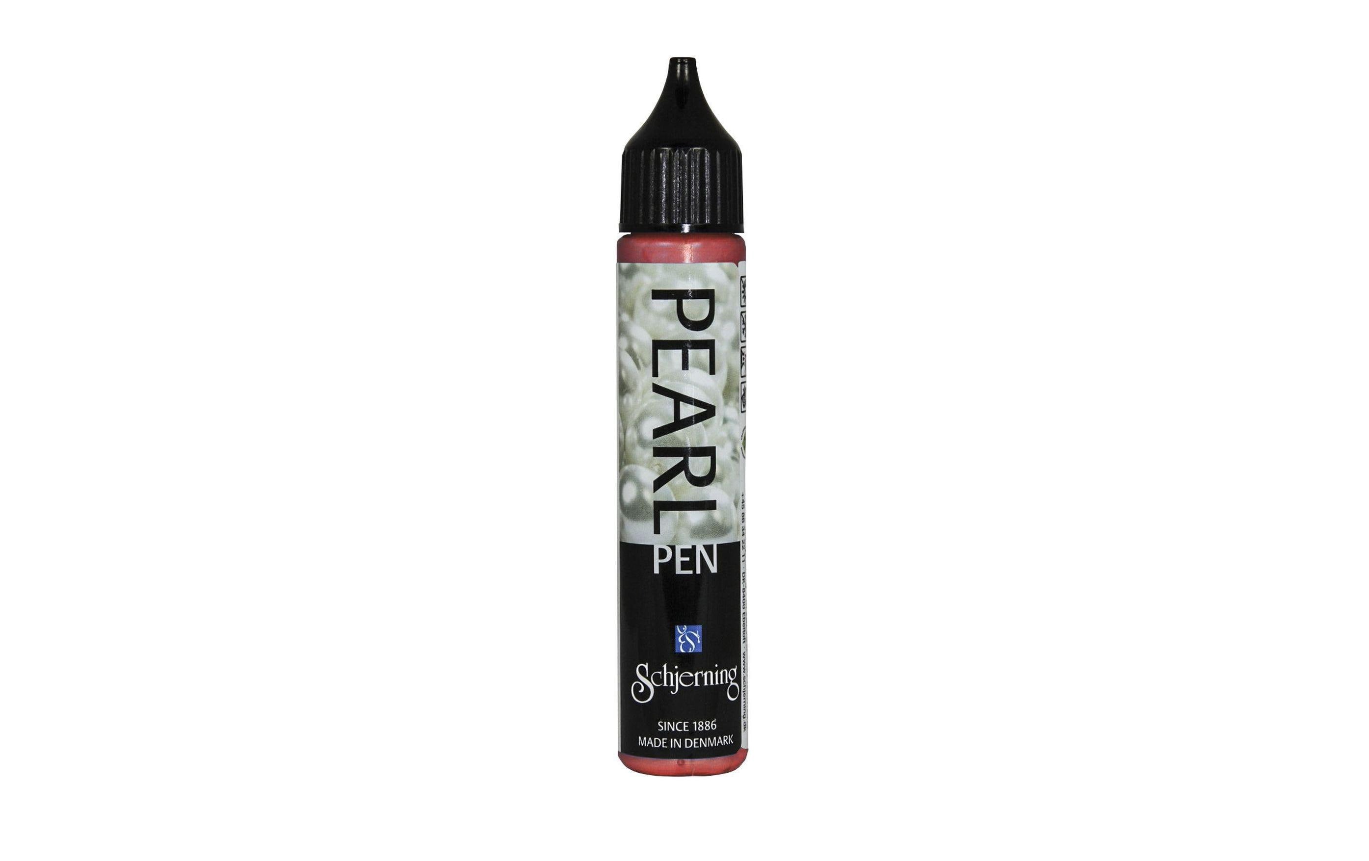 Schjerning Perlentropfenfarbe Pearl Pen Stift à 28 ml, dunkelrot