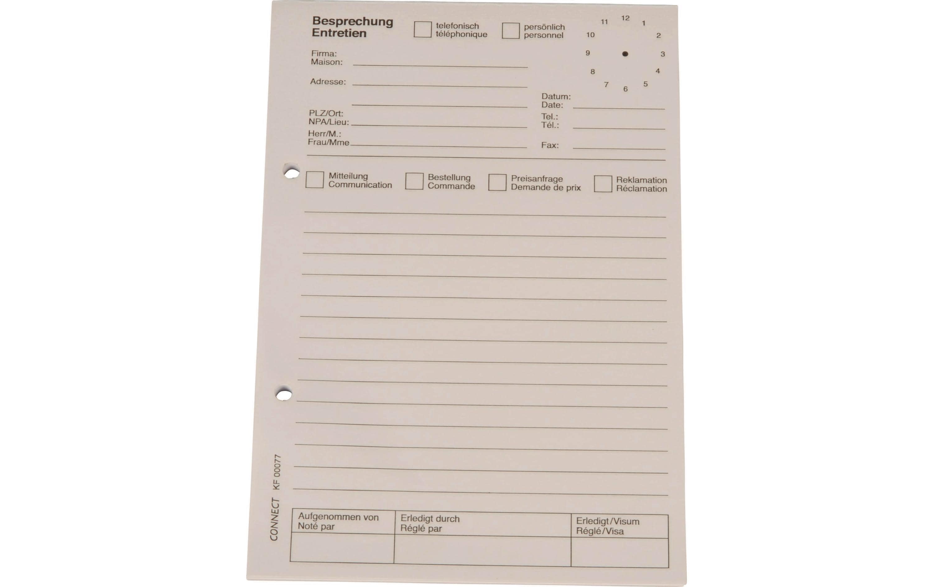 Connect Telefonblock A5 weiss 80 Blatt, 10er Pack