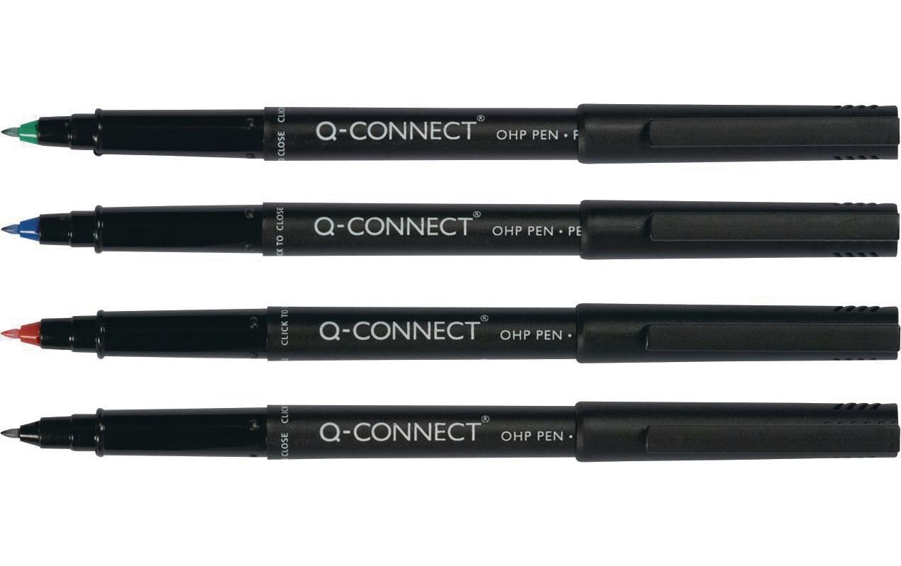 Connect OHP Marker permanent F blau, rot, grün, schwarz
