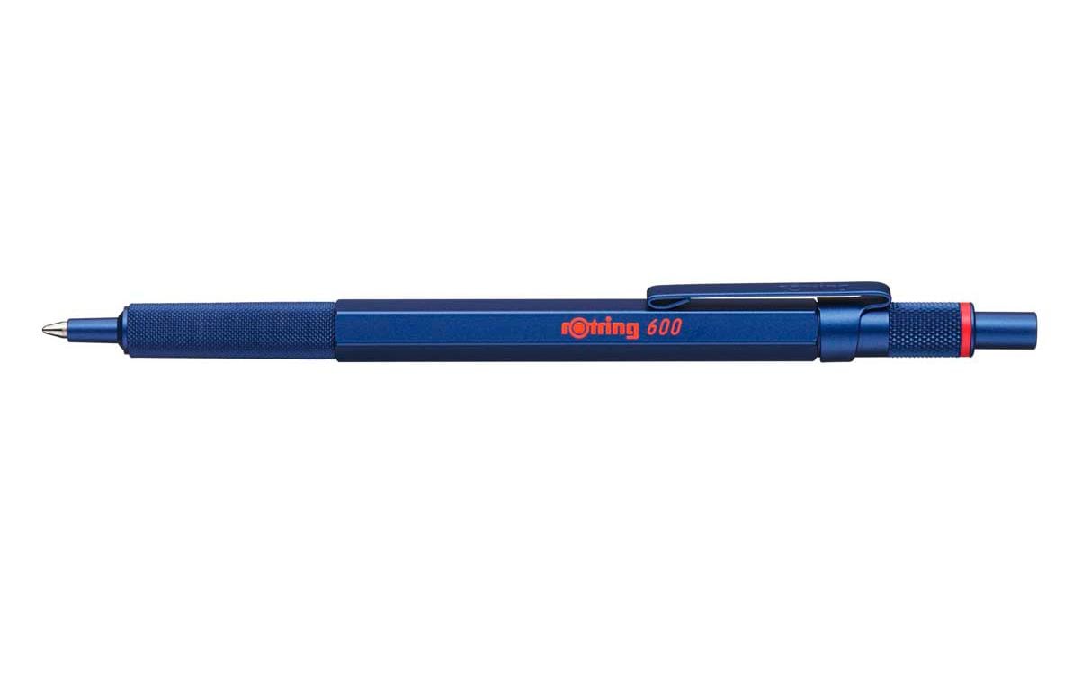 Rotring Kugelschreiber 600 Metallic blau Mine: M, schwarz
