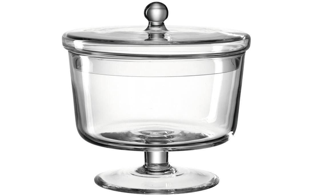 Leonardo Dose auf Fuss 19cm Poesia H: 19cm, D 20cm, Glas