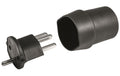 Fixadapter 3-Pol Deutsch auf Stecker CH T23 schwarz, CEE7 auf T23