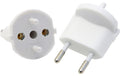 Fixadapter 2-Pol Deutsch auf Stecker CH T11 weiss, CEE7 auf T11