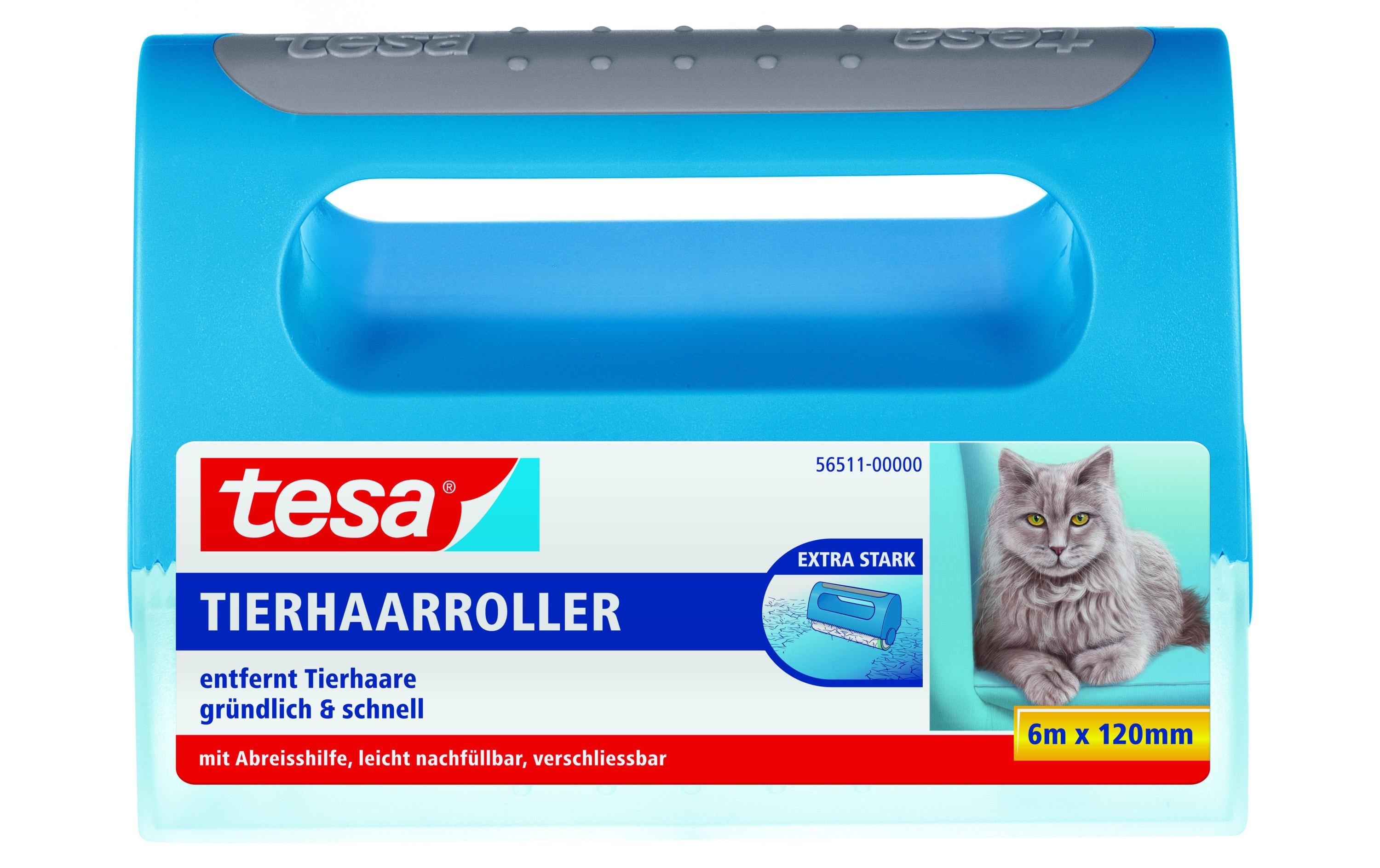 TESA Haushaltroller extrabreit mit Abreisshilfe, wieder verschliessbar