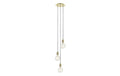 MARKSLOJD Sky 3L Pendelleuchte Rund Messing 106333, 3x E27 60W, Dimmbar
