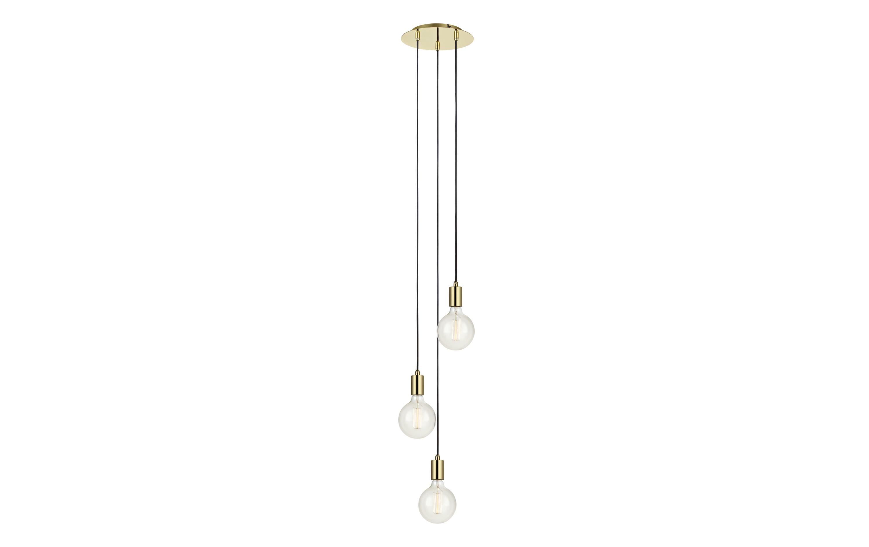 MARKSLOJD Sky 3L Pendelleuchte Rund Messing 106333, 3x E27 60W, Dimmbar