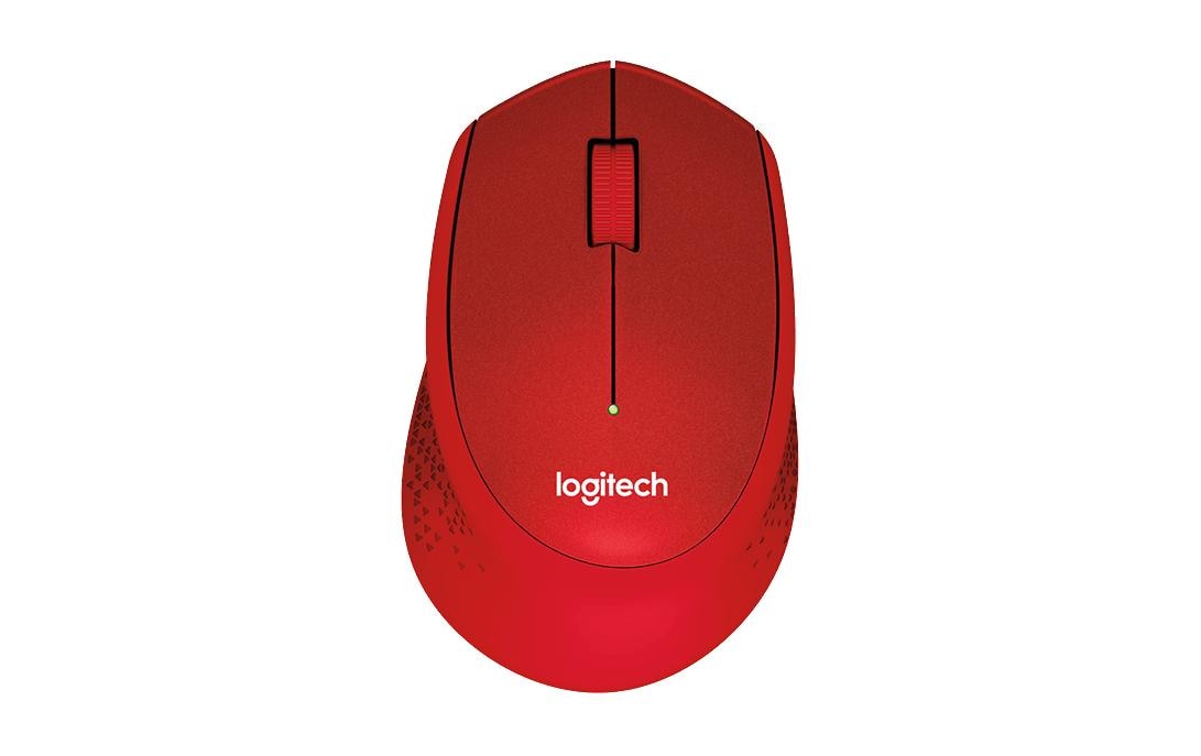 Logitech M330 Silent Plus Mouse red USB 2.4GHz
