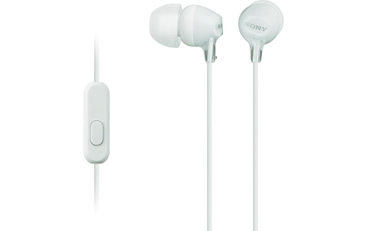 Sony Kopfhörer MDREX15APW, weiss In-Ear, In-Line-Fernbedienung