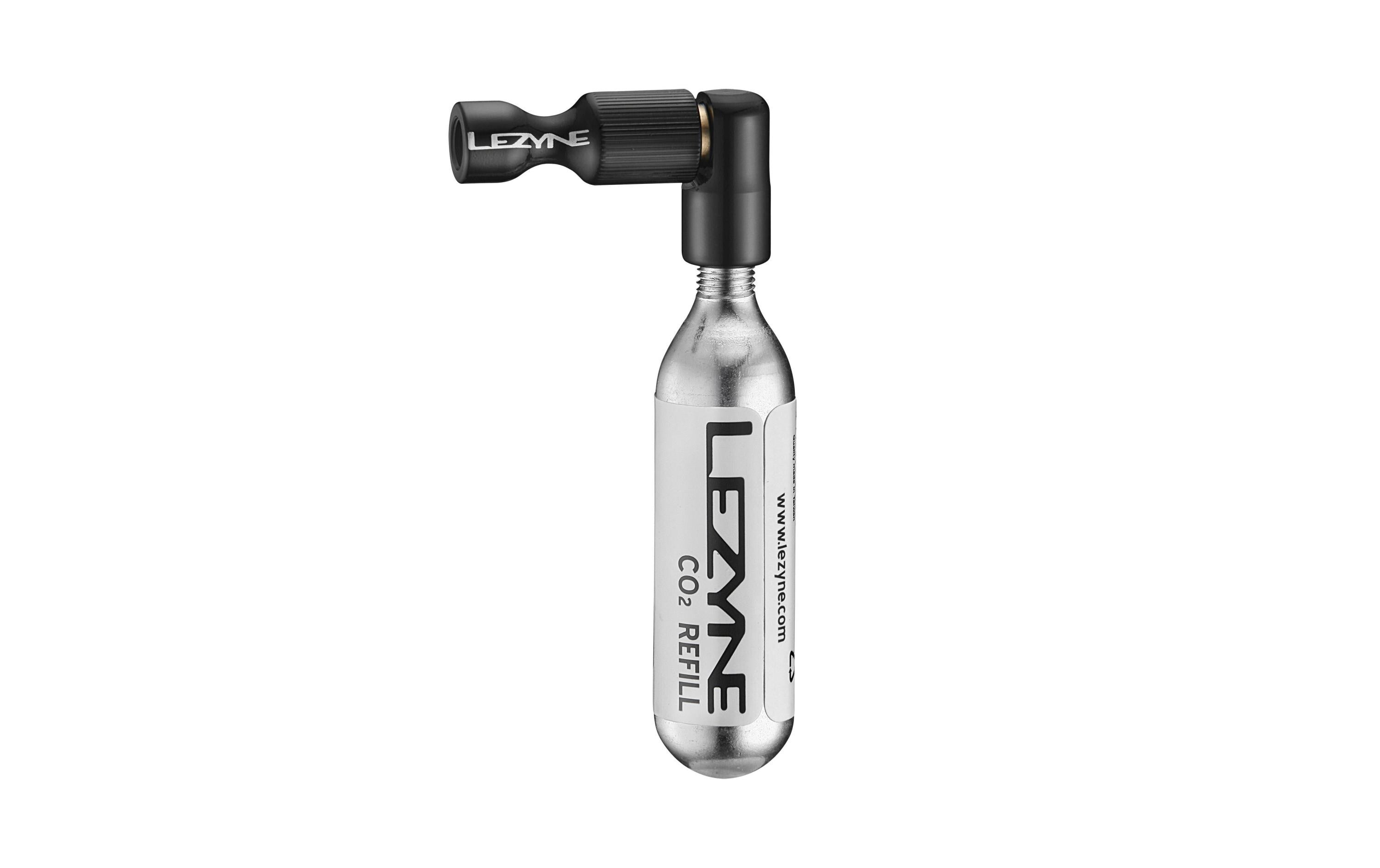 Lezyne Trigger Drive CO2 Black/Hi Gloss Farbe: schwarz, aus Stahl, mit Manometer