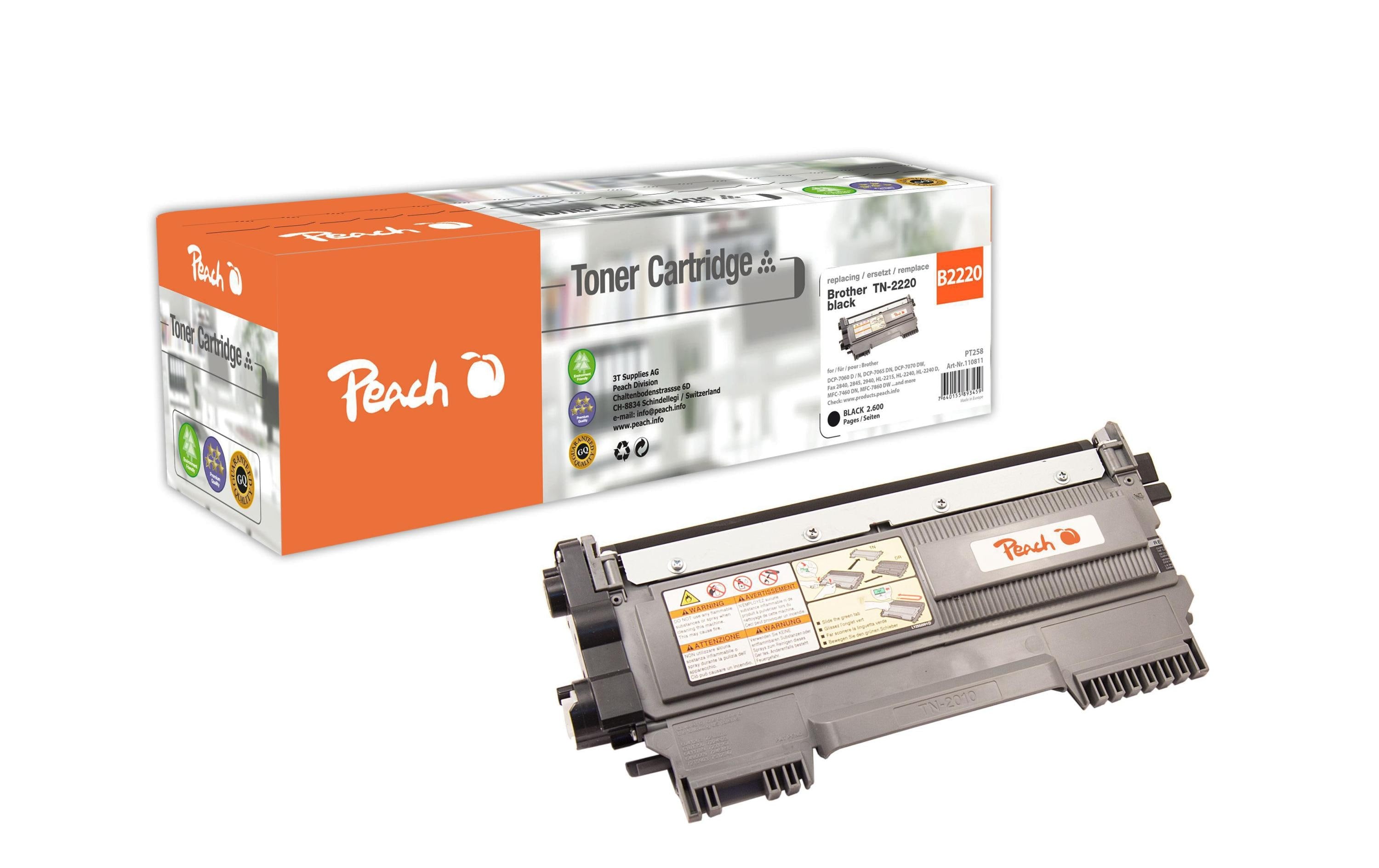 Peach Toner Brother TN-2220 black 2600 Seiten